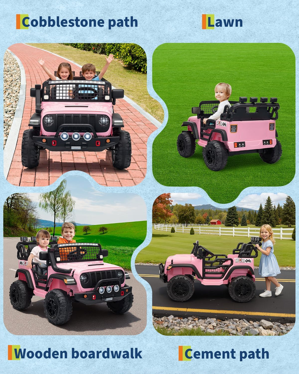 24V 2-Seater Electric Ride-On Car, 2x200W Motors, Parent Remote Control, 4-Wheel Shock Absorbers, 1.8-4 MPH, Bluetooth, LED Lights, 132 Lbs