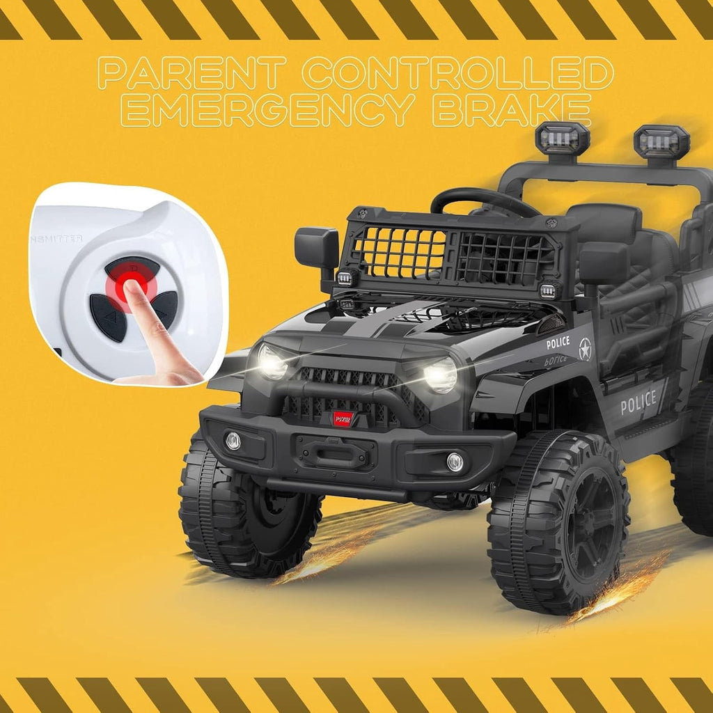 12V Electric Ride‑On SUV, 2.4G Wireless Remote Control, 2‑Speed Settings, Spring Suspension, Multifunctional Dashboard, Lockable Doors, LED Headlights, Adjustable Safety Harness