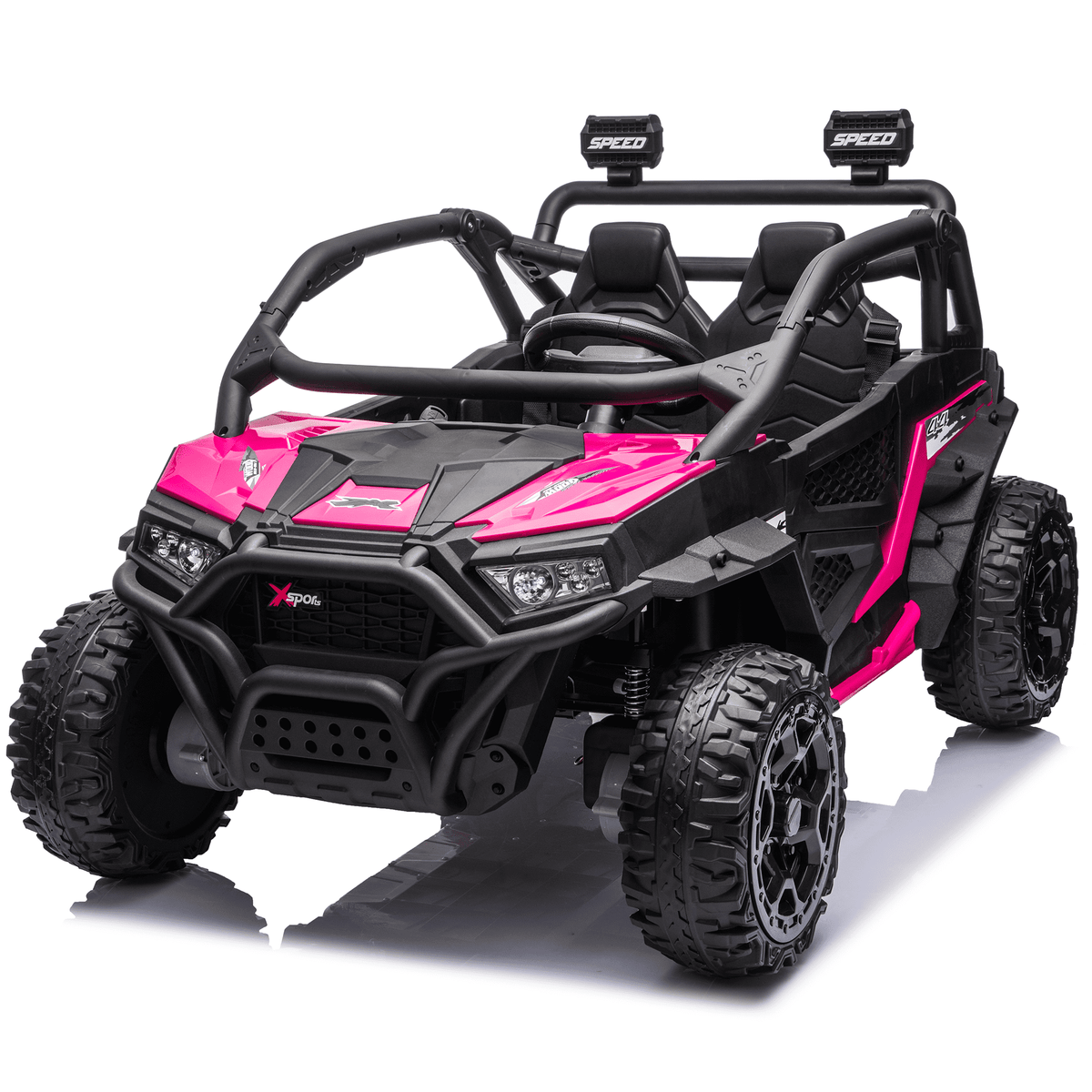 Sunnyfree 24 Volt Ride on Toys for Kids, 4WD 2 Seater Electric UTV Ride on Car with 800W Powerful Motors, Remote Control, Power Car Wheels, Four-Wheel Suspension, Bluetooth Music, LED Lights, Black