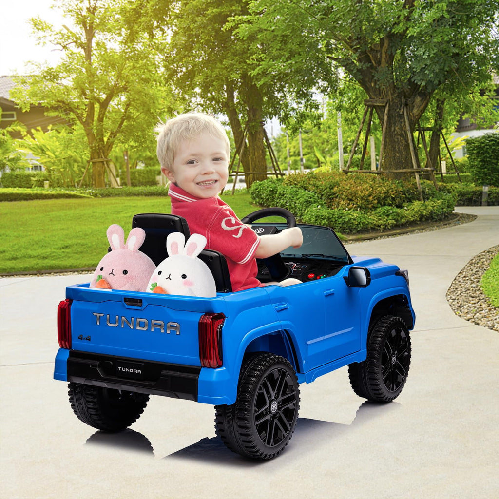 TROPOW Kids Cars Electric Ride On,12V Ride on Car for Kids,Licensed Toyota Ride on Truck,Battery Powered Electric Car with Remote Control,MP3,LED Lights,Suspension System,Double Doors,Pink