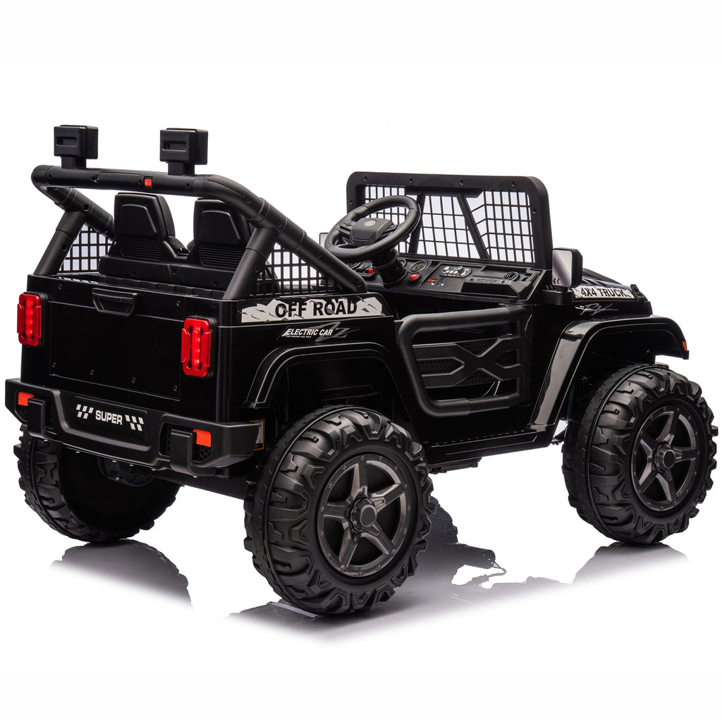 Funride 24 Volt Ride on Toys, 800W Electric Car for Kids with Remote Control, 4WD/2WD Switchable Power Car Wheels, 2-Seater Ride On Truck with Music, Bluetooth, Pink
