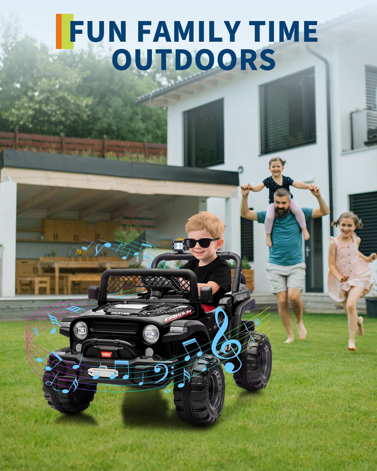 12V Kids Ride-On Truck – Dual 550W Motors, Remote Control, 3-Speed up to 6MPH, Spring Suspension, LED Lights, Music, Safety Belt, Storage – Electric Toy Car for Kids Ages 2-8 – Rose Red