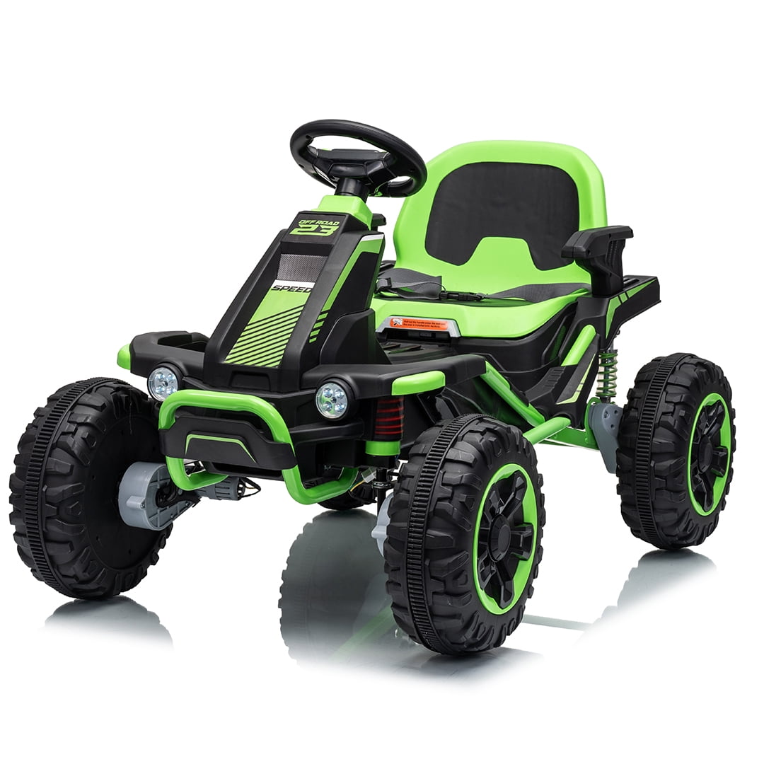 VIBESPARK 36V Ride on Toys for Big Kids Ages 6-12, 600W Ride on Cars up to 5.9 mph, Powerful 4 Wheeler Quad, Ride on ATV W/ Adjustable Seat, Ball-bearing Design, Power Display, Light Control, Blue