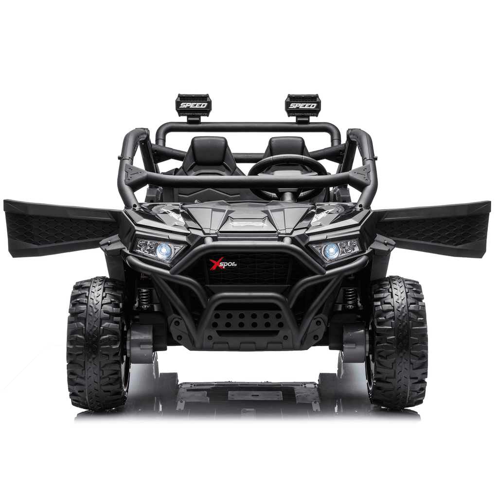 Sunnyfree 24 Volt Ride on Toys for Kids, 4WD 2 Seater Electric UTV Ride on Car with 800W Powerful Motors, Remote Control, Power Car Wheels, Four-Wheel Suspension, Bluetooth Music, LED Lights, Black