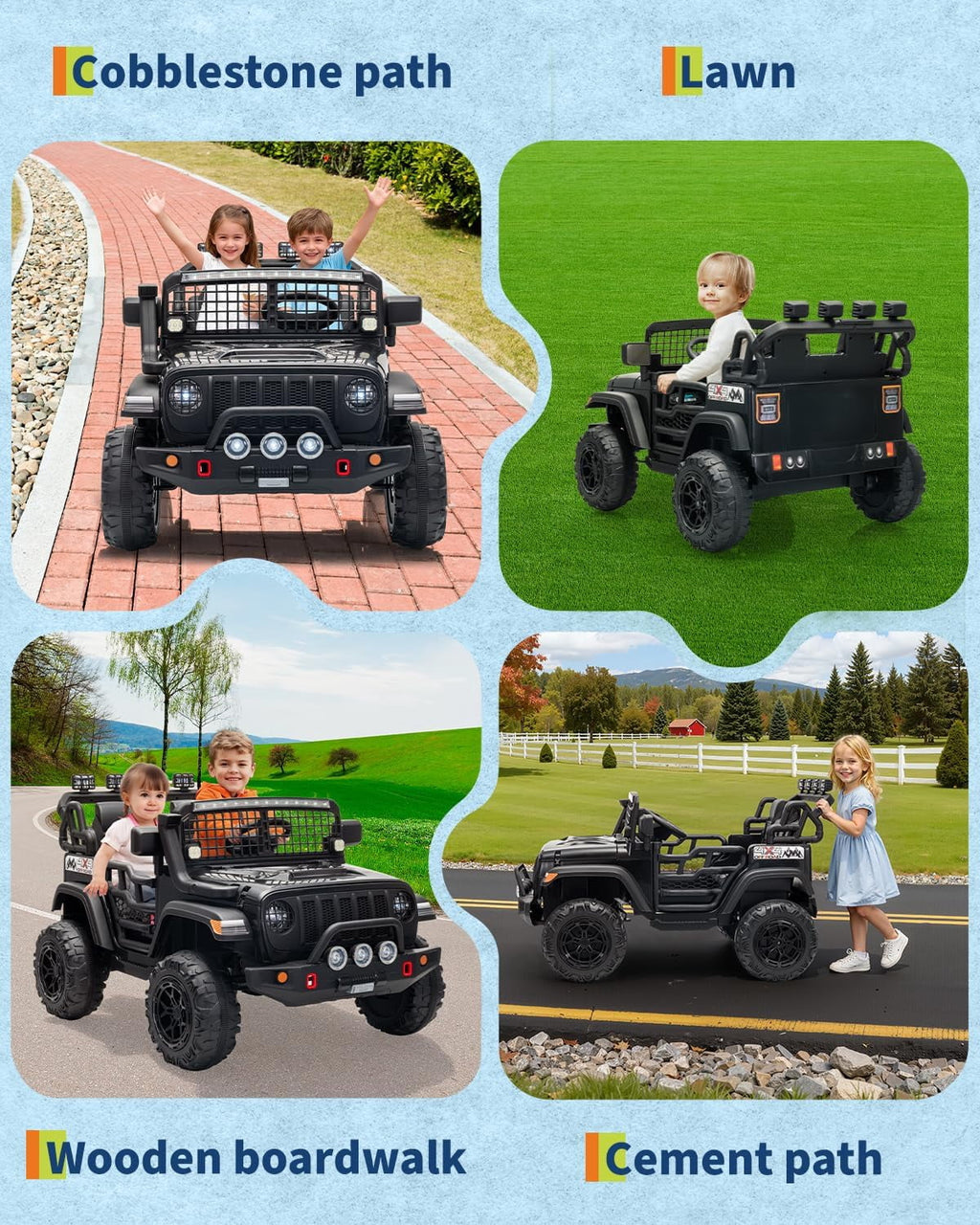 24V 2-Seater Electric Ride-On Car, 2x200W Motors, Parent Remote Control, 4-Wheel Shock Absorbers, 1.8-4 MPH, Bluetooth, LED Lights, 132 Lbs