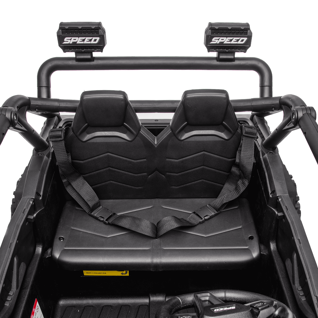 Sunnyfree 24 Volt Ride on Toys for Kids, 4WD 2 Seater Electric UTV Ride on Car with 800W Powerful Motors, Remote Control, Power Car Wheels, Four-Wheel Suspension, Bluetooth Music, LED Lights, Black