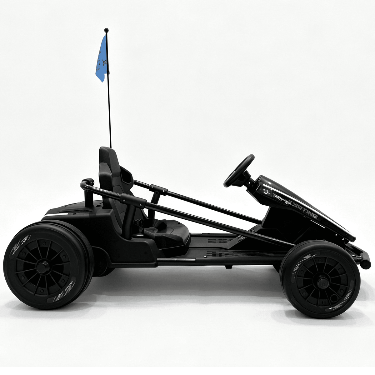 Sunnyfree 24 Volt Ride on Toys for Kids, 14Ah Electric Go Kart with Remote Control, 5–10 MPH, Drift Function, 2×200W Motors, Bluetooth Music, LED Lights, Seat Belt, Black