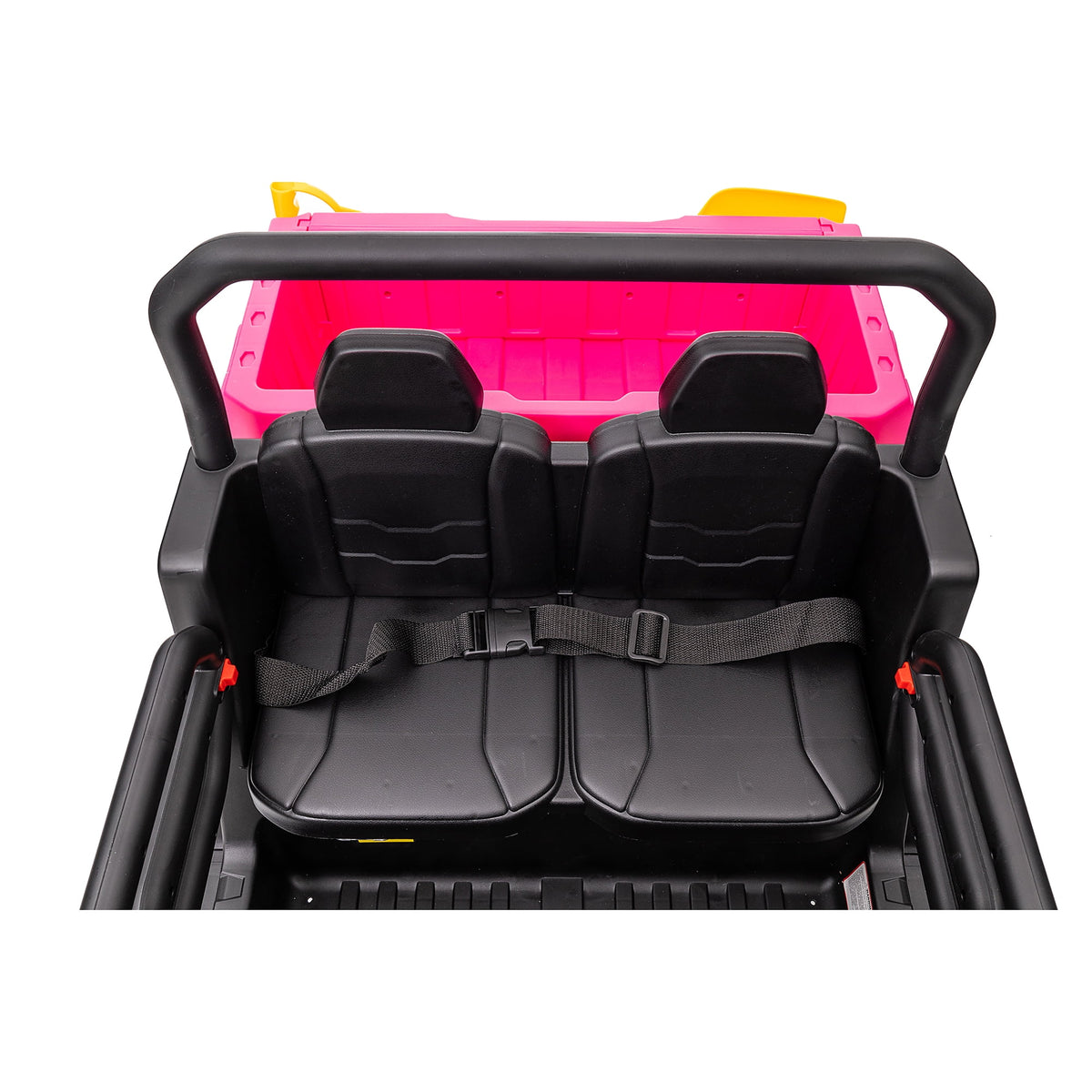 24V Ride on Dump Truck with Remote Control, 4WD Electric Car for Big Kids, 2 Seater 4*200W Motor Ride on Toy, Shovel, Music, Kids Gift, Black