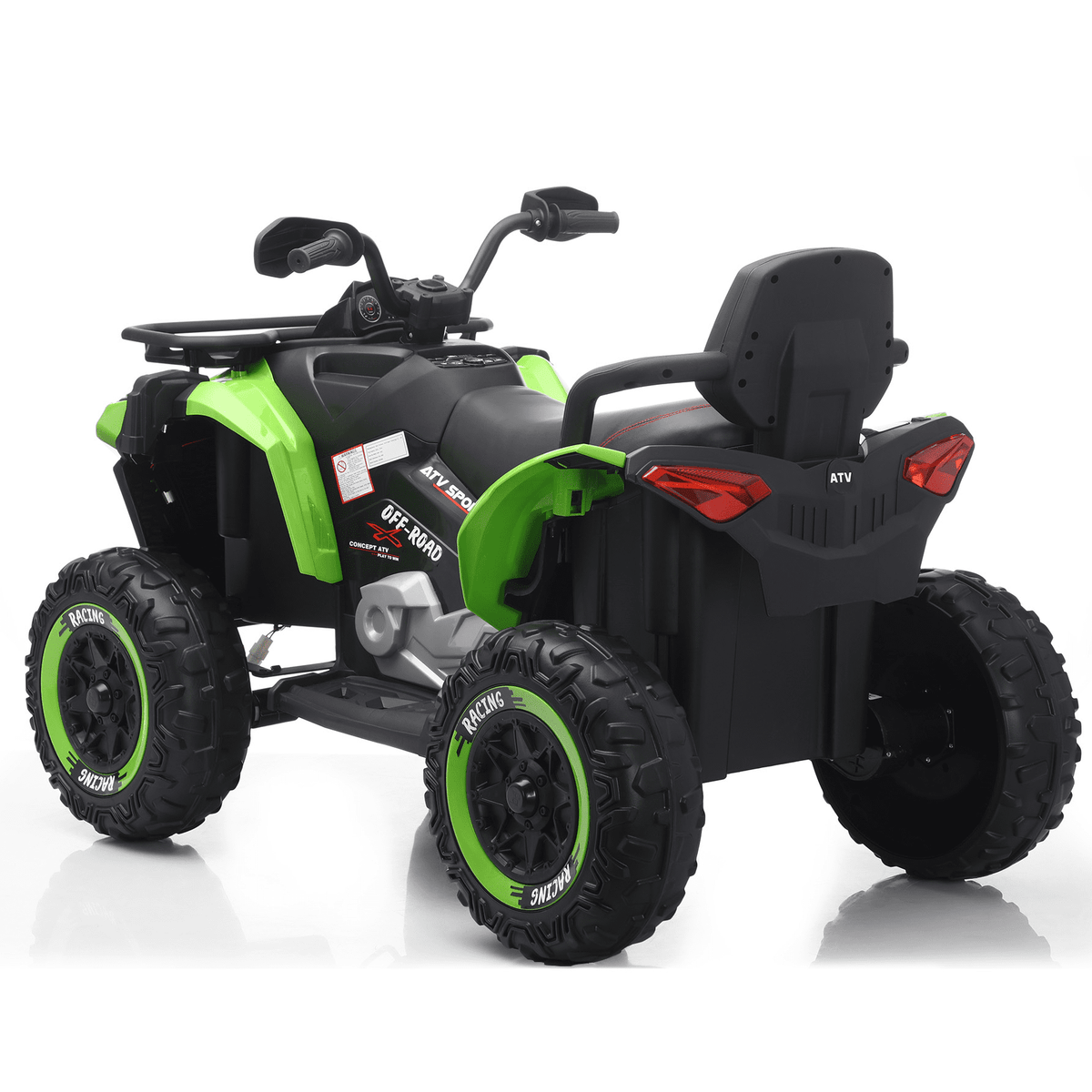 Funride 24 Volt Ride on Toys with Remote Control, Oversized ATV for Kids, 2-Seater 4 Wheeler for Toddlers, Power Car Wheels with Music, Bluetooth, Headlights, EVA Tires, Pink