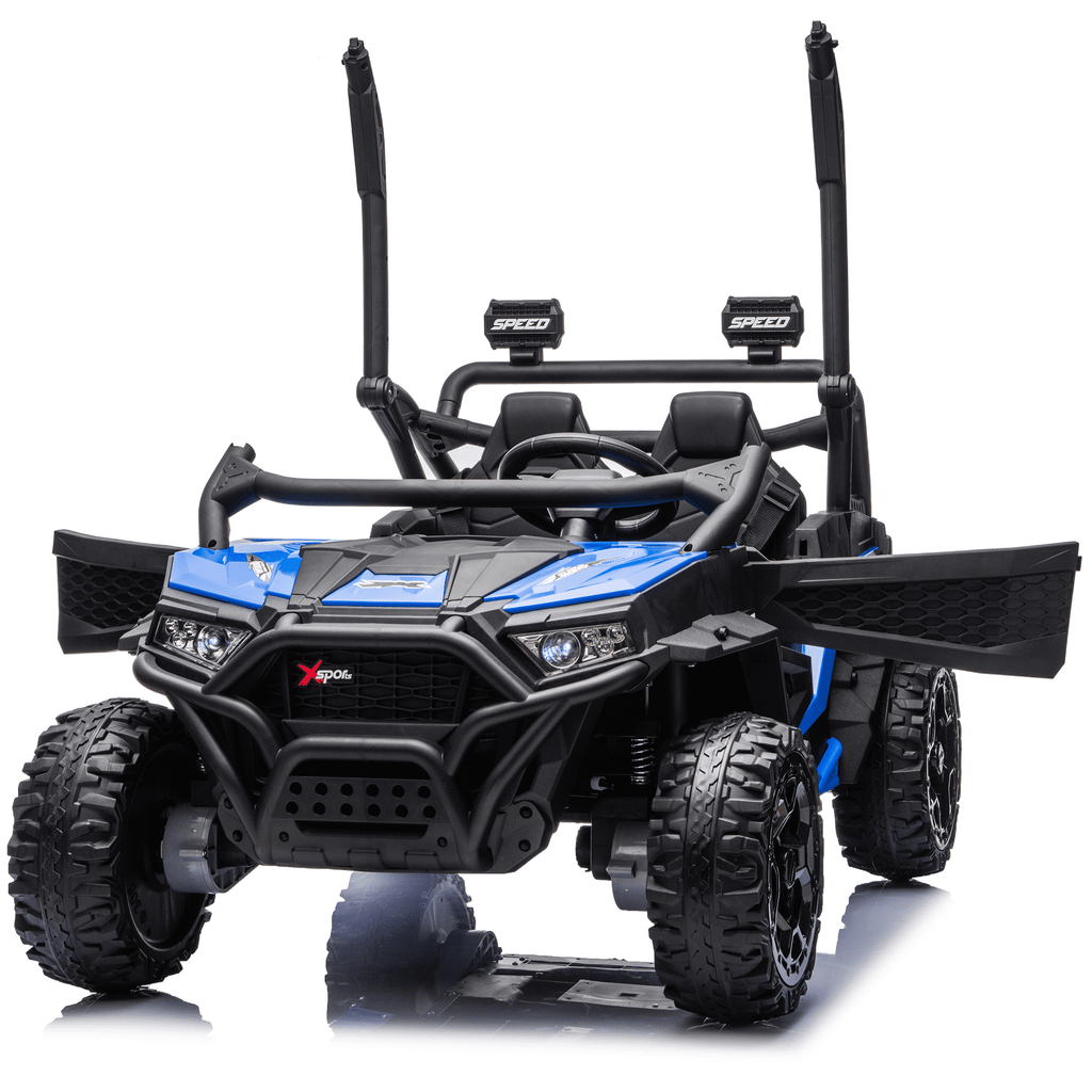 Sunnyfree 24 Volt Ride on Toys for Kids, 4WD 2 Seater Electric UTV Ride on Car with 800W Powerful Motors, Remote Control, Power Car Wheels, Four-Wheel Suspension, Bluetooth Music, LED Lights, Black