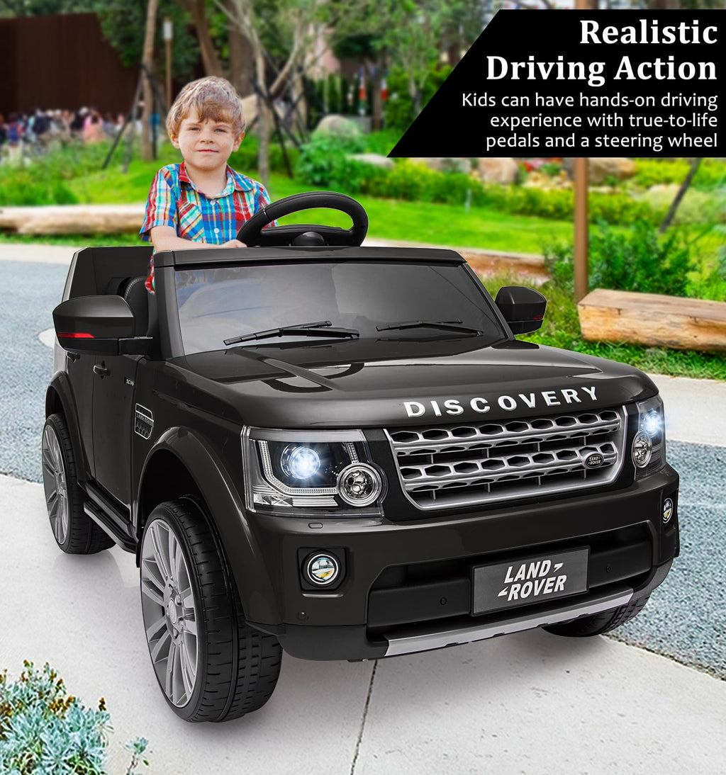 Licensed Land Rover 2-Seater 12V/24V Electric Ride-On Car for Kids Ages 3-8 - Remote Control, MP3, LED Lights, Adjustable Speeds, Shock Absorbers, Safety Seat Belts - Green