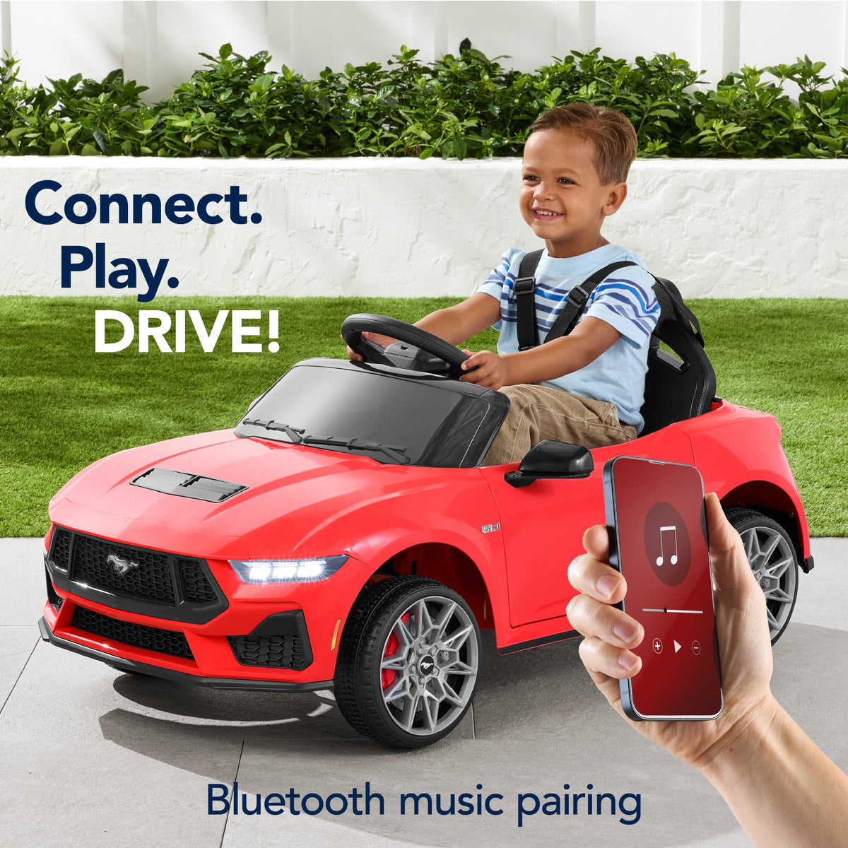 Best Choice Products Kids 12V Electric Ride-On Car Officially Licensed Ford Mustang w/ Remote, LED Lights - Red
