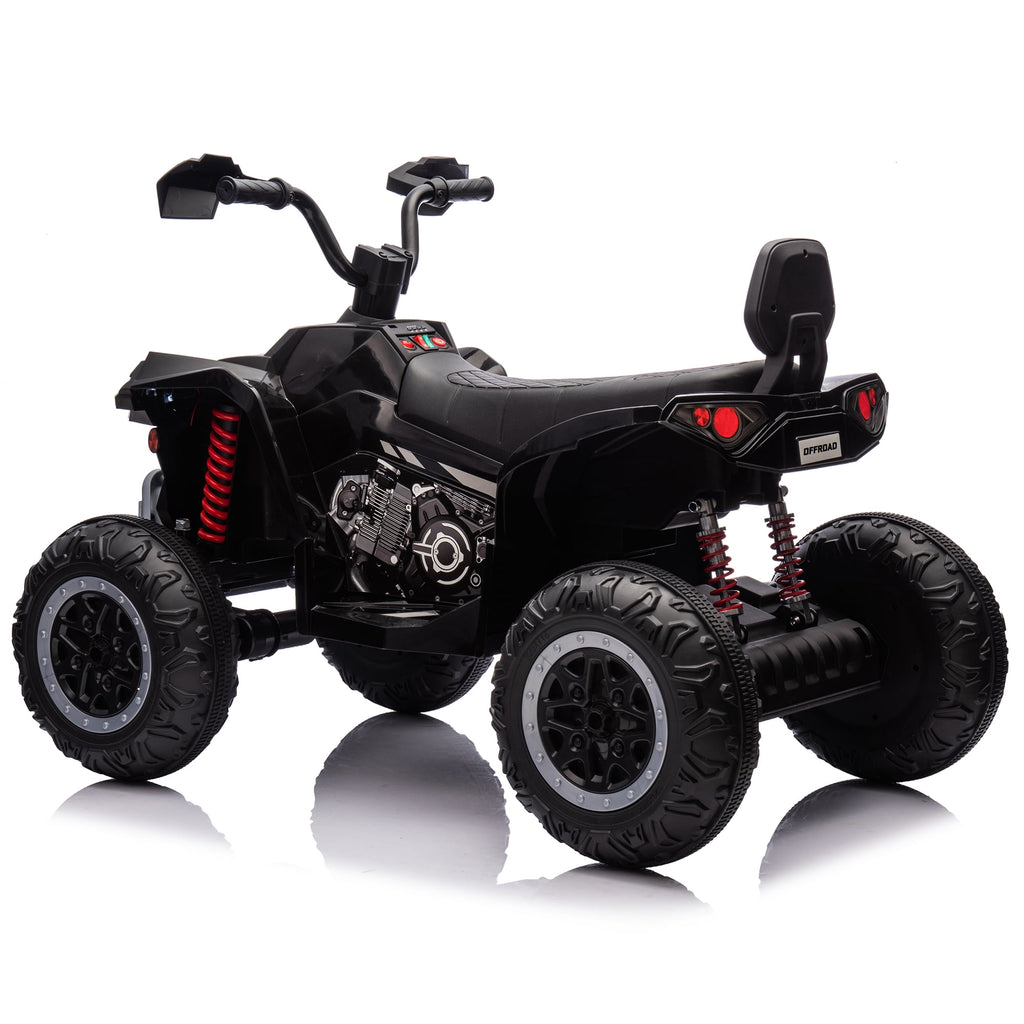 24V 2 Seater 4WD Ride on Toys ATV for Kids 4*200W 4-Wheeler Quad w/ MP3 LED Lights Music, Green