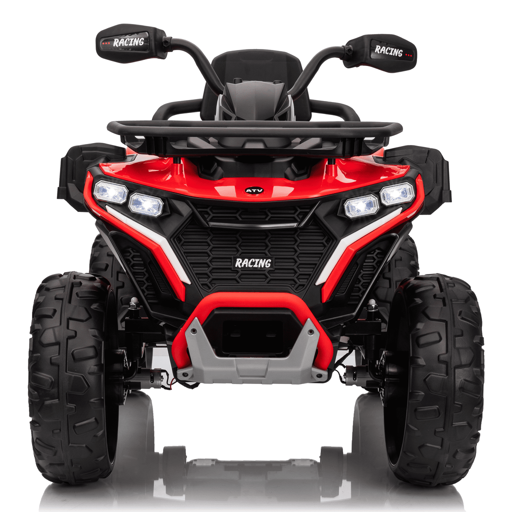 Funride 24 Volt Ride on Toys with Remote Control, Oversized ATV for Kids, 2-Seater 4 Wheeler for Toddlers, Power Car Wheels with Music, Bluetooth, Headlights, EVA Tires, Pink