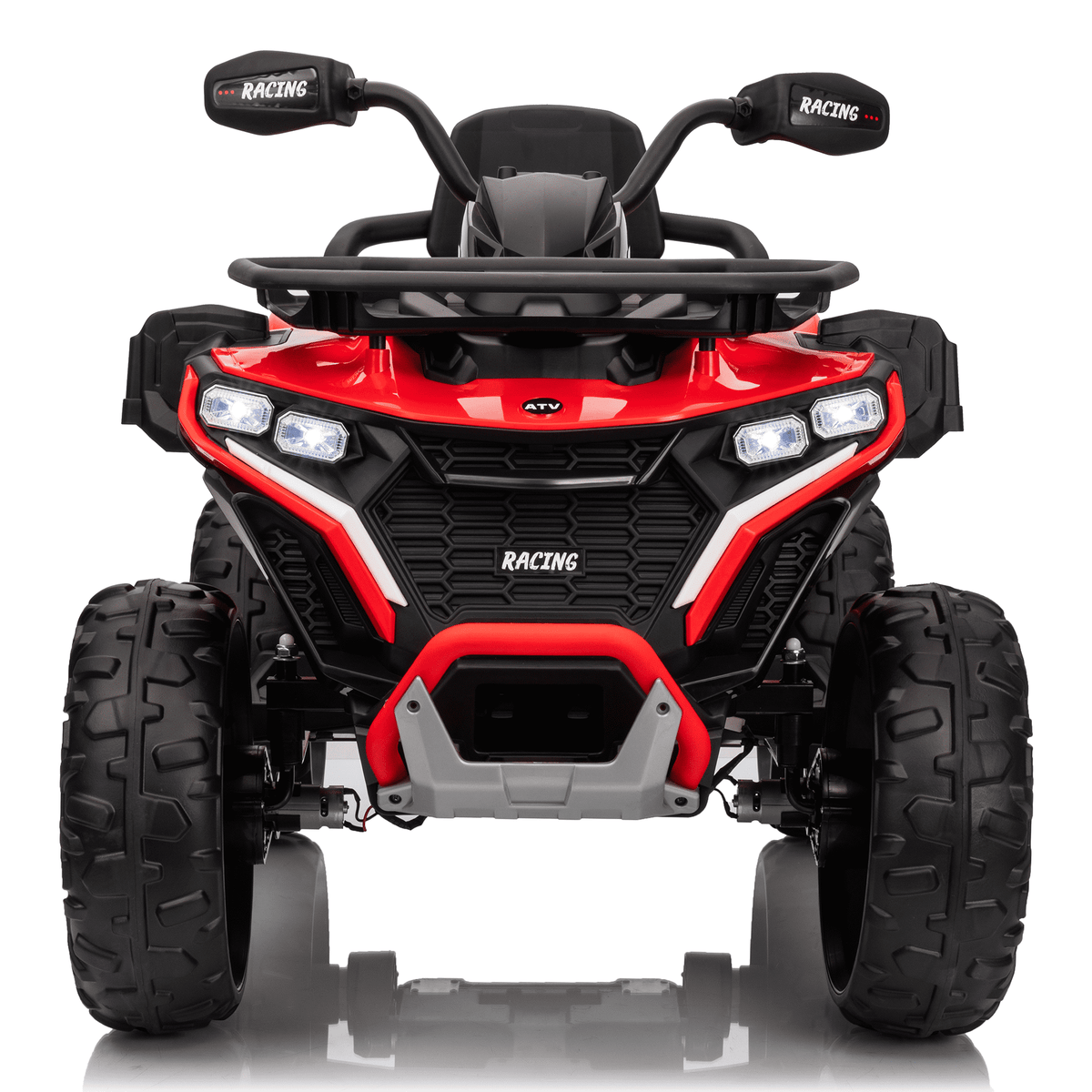 Funride 24 Volt Ride on Toys with Remote Control, Oversized ATV for Kids, 2-Seater 4 Wheeler for Toddlers, Power Car Wheels with Music, Bluetooth, Headlights, EVA Tires, Pink