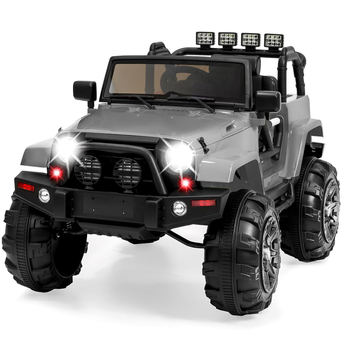 Best Choice Products Kids 24V 2-Seater Electric Ride-On Car Truck w/ Parent Control, Bluetooth, LED Lights - Red