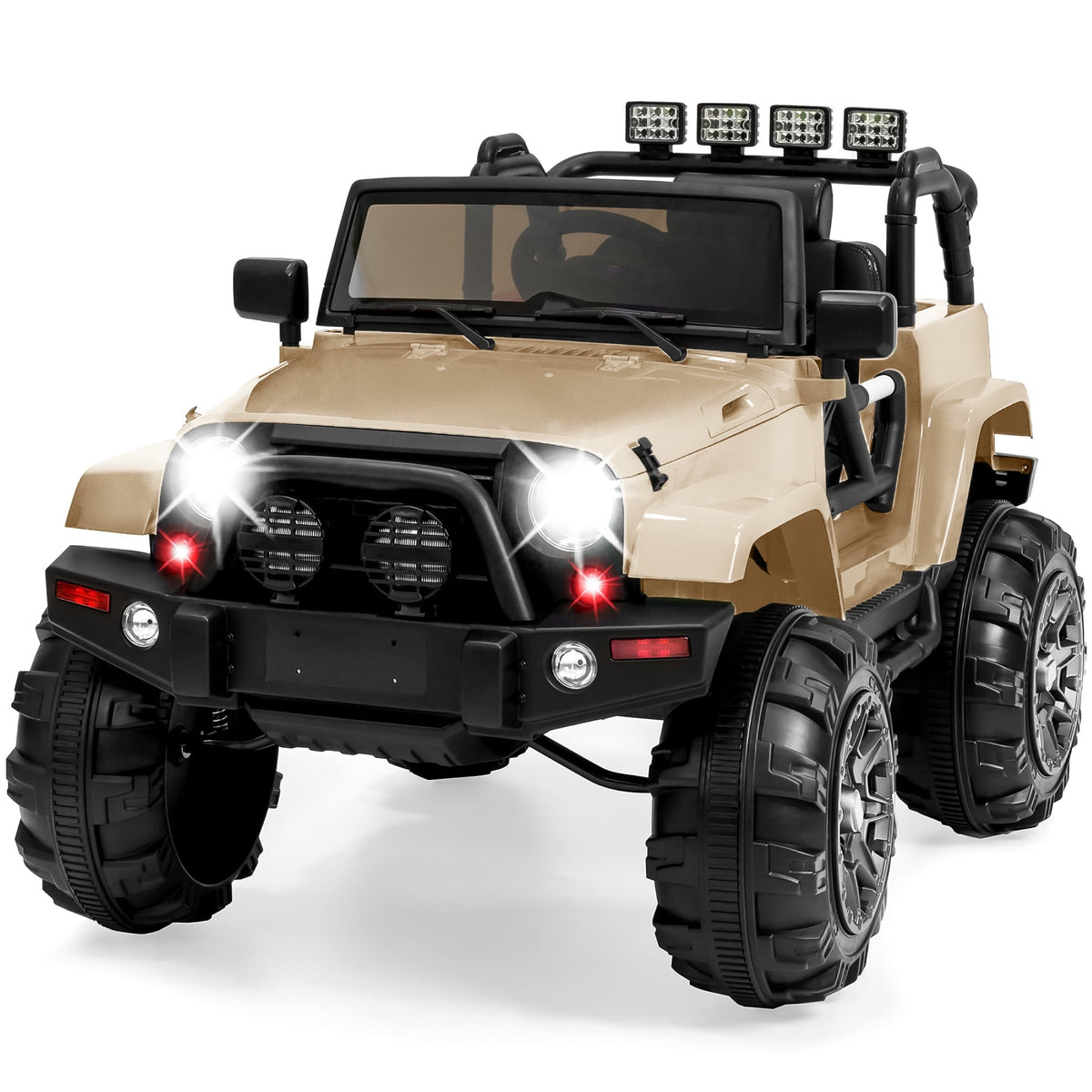 Best Choice Products Kids 24V 2-Seater Electric Ride-On Car Truck w/ Parent Control, Bluetooth, LED Lights - Red