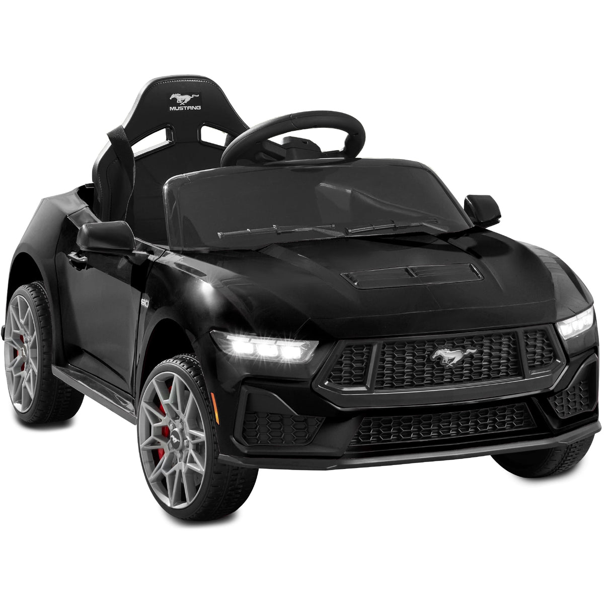 Best Choice Products Kids 12V Electric Ride-On Car Officially Licensed Ford Mustang w/ Remote, LED Lights - Red
