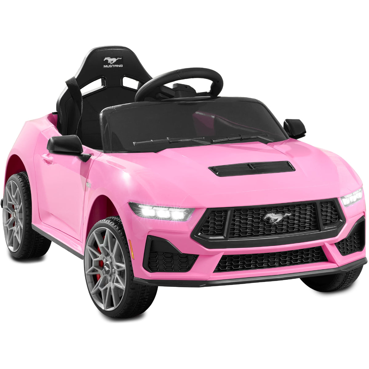Best Choice Products Kids 12V Electric Ride-On Car Officially Licensed Ford Mustang w/ Remote, LED Lights - Red