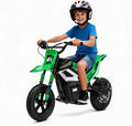 Fectiontool 24V Electric Ride-On Motorcycle, 350W Motor, 24V 7Ah Rechargeable Battery, Battery Powered Ride-On Bike, Energy-Efficient Charger Included,Green