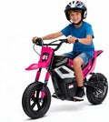 Fectiontool 24V Electric Ride-On Motorcycle, 350W Motor, 24V 7Ah Rechargeable Battery, Battery Powered Ride-On Bike, Energy-Efficient Charger Included,Rose red