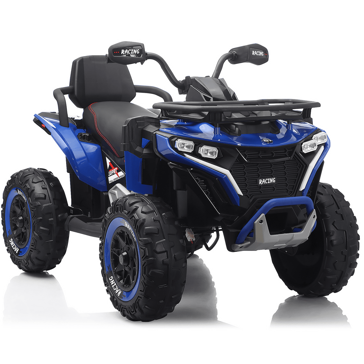 Funride 24 Volt Ride on Toys with Remote Control, Oversized ATV for Kids, 2-Seater 4 Wheeler for Toddlers, Power Car Wheels with Music, Bluetooth, Headlights, EVA Tires, Pink