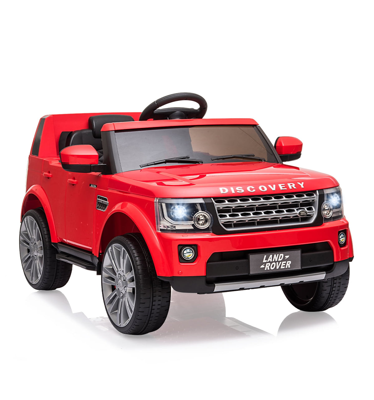 Licensed Land Rover 2-Seater 12V/24V Electric Ride-On Car for Kids Ages 3-8 - Remote Control, MP3, LED Lights, Adjustable Speeds, Shock Absorbers, Safety Seat Belts - Green