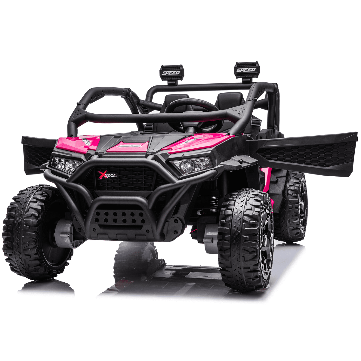 Sunnyfree 24 Volt Ride on Toys for Kids, 4WD 2 Seater Electric UTV Ride on Car with 800W Powerful Motors, Remote Control, Power Car Wheels, Four-Wheel Suspension, Bluetooth Music, LED Lights, Black