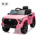 TROPOW Kids Cars Electric Ride On,12V Ride on Car for Kids,Licensed Toyota Ride on Truck,Battery Powered Electric Car with Remote Control,MP3,LED Lights,Suspension System,Double Doors,Pink