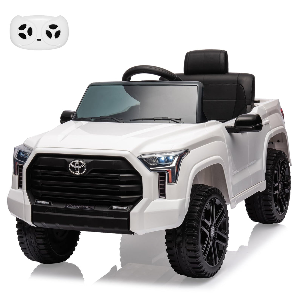 TROPOW Kids Cars Electric Ride On,12V Ride on Car for Kids,Licensed Toyota Ride on Truck,Battery Powered Electric Car with Remote Control,MP3,LED Lights,Suspension System,Double Doors,Pink