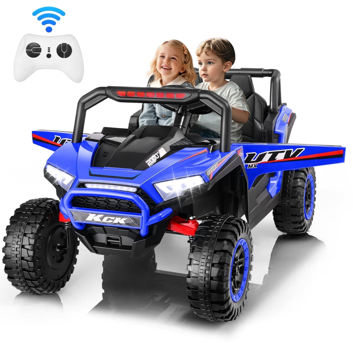 VIBESPARK 24 Volt Ride on Toys, 400W Electric Car for Kids, 2-Seater Ride on Cars w/ Battery Display, Spring Suspension, Bluetooth, LED Lights, Storage Box, Light Switch, Pink