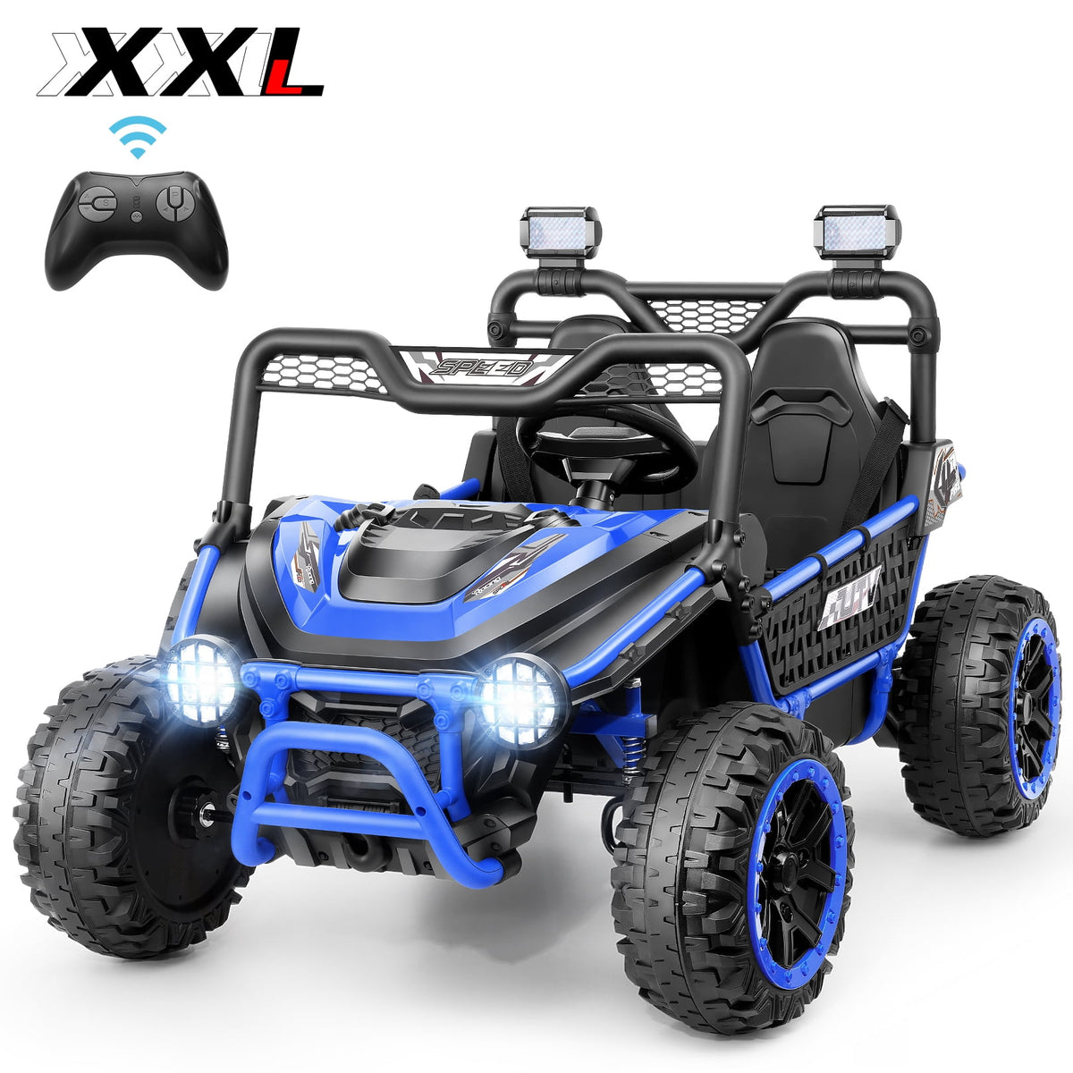 VIBESPARK XXL 24V Ride on Toys for Big Kids Ages 3-8, Key Start Metal Frame UTV with Power Display, 7AH Ride on Cars w/ 150W Motors, Bluetooth, Volume Knob, Safety Belt, Max 5mph, Pink