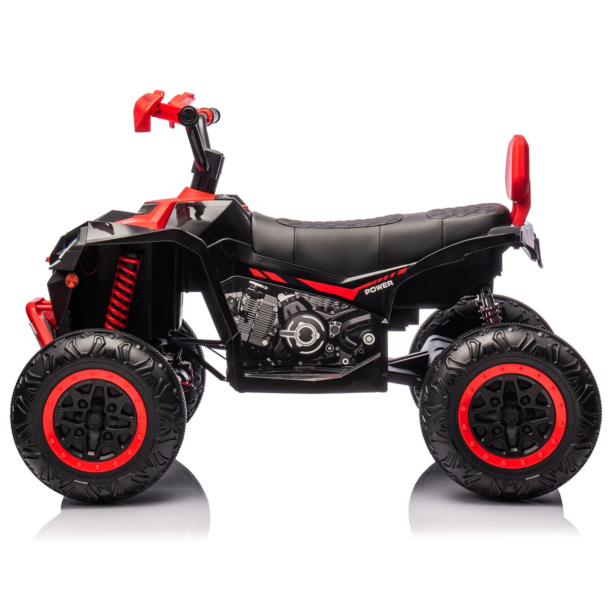 24V 2 Seater 4WD Ride on Toys ATV for Kids 4*200W 4-Wheeler Quad w/ MP3 LED Lights Music, Green