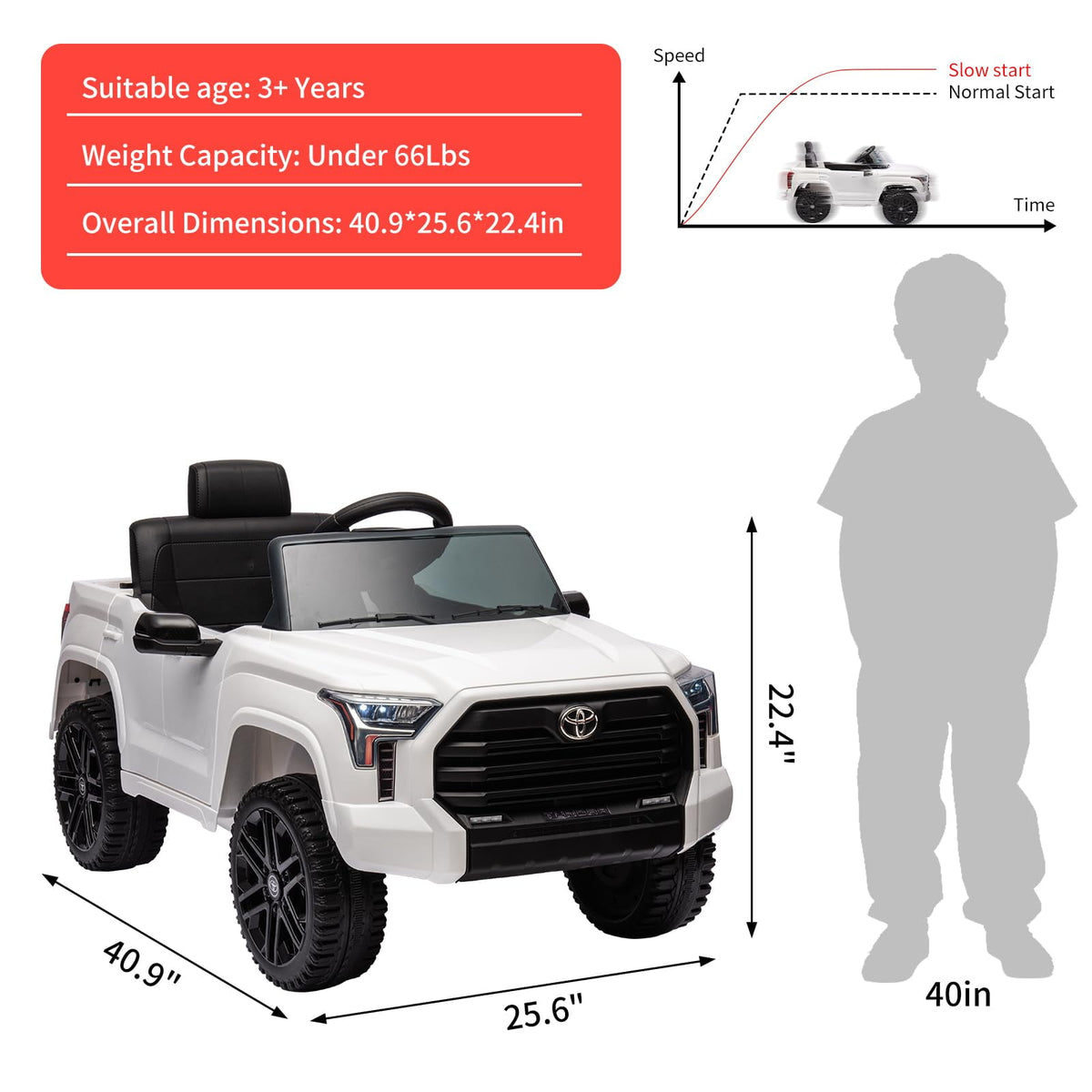 TROPOW Kids Cars Electric Ride On,12V Ride on Car for Kids,Licensed Toyota Ride on Truck,Battery Powered Electric Car with Remote Control,MP3,LED Lights,Suspension System,Double Doors,Pink