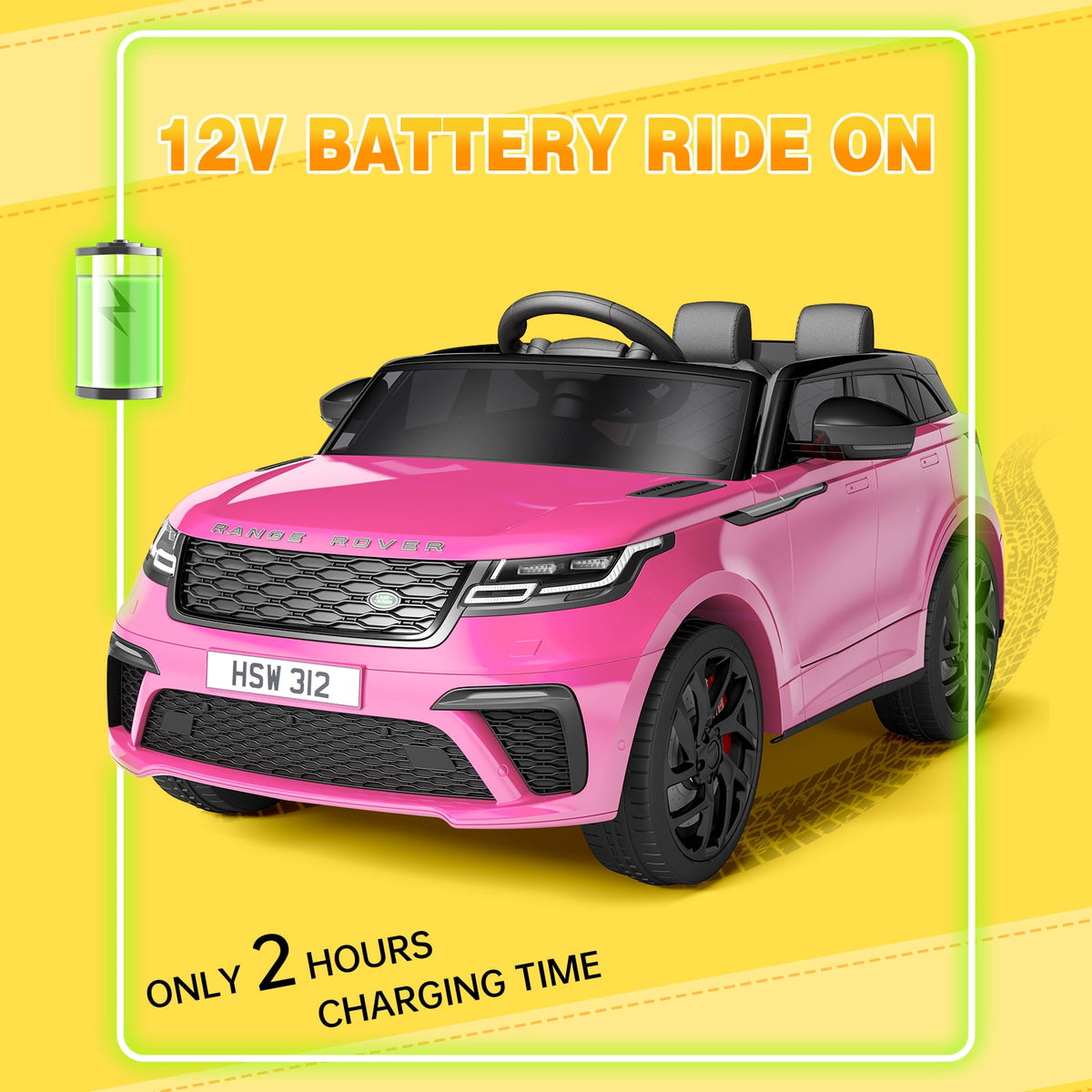Licensed Land Rover 12V Kids Ride-On Electric Car – Remote Control, MP3, Rocking Mode, Pull Rod, Battery Powered Vehicle for Ages 4-8 – Toy Gift for Boys & Girls, Black