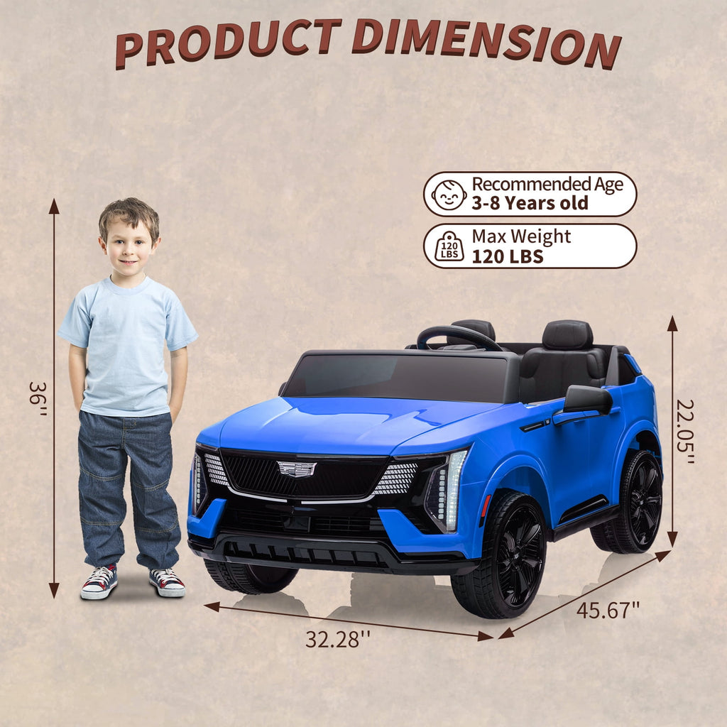 24V Licensed luxury car 2-Seater Electric Ride-On Car for Kids – Battery Powered – Parental Remote Control – 4-Wheel Suspension – Smooth Start – LED Lights – Music – Gift for Boys & Girls – Blue