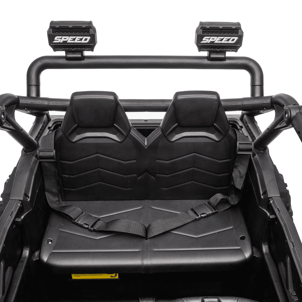 Sunnyfree 24 Volt Ride on Toys for Kids, 4WD 2 Seater Electric UTV Ride on Car with 800W Powerful Motors, Remote Control, Power Car Wheels, Four-Wheel Suspension, Bluetooth Music, LED Lights, Black