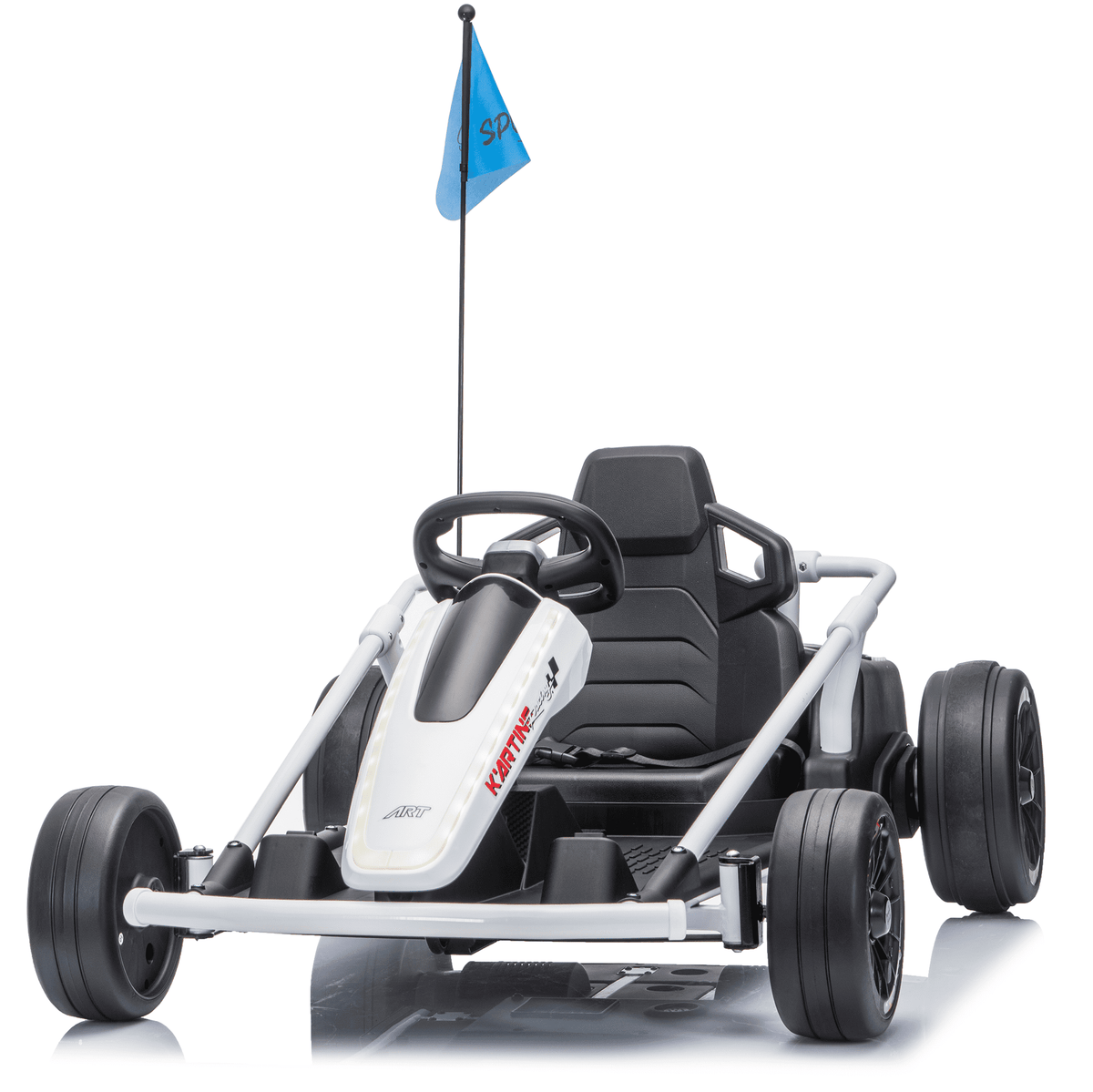 Sunnyfree 24 Volt Ride on Toys for Kids, 14Ah Electric Go Kart with Remote Control, 5–10 MPH, Drift Function, 2×200W Motors, Bluetooth Music, LED Lights, Seat Belt, Pink