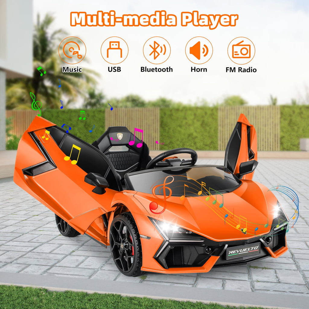 Funcid 24 Volt Ride on Toys, 2-Seater Ride on Cars with Remote Control, 400W Electric Car for Kids, Ride on UTV w/ Bluetooth, MP3, Seat Belts, Volume Adjustment, Suspension, Green