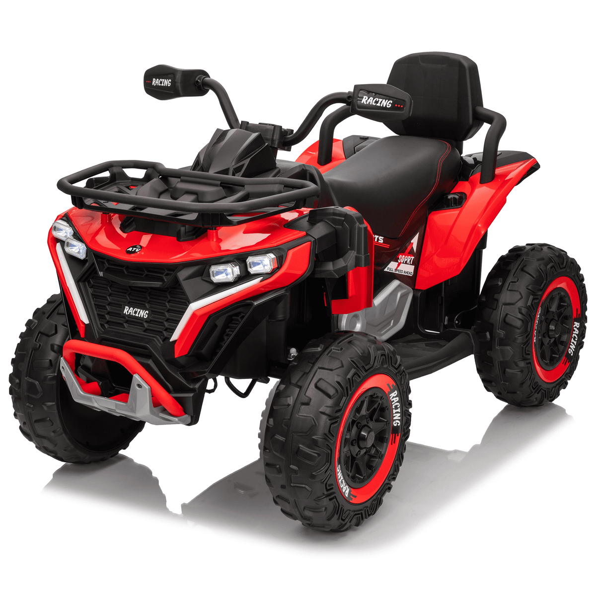 Funride 24 Volt Ride on Toys with Remote Control, Oversized ATV for Kids, 2-Seater 4 Wheeler for Toddlers, Power Car Wheels with Music, Bluetooth, Headlights, EVA Tires, Pink