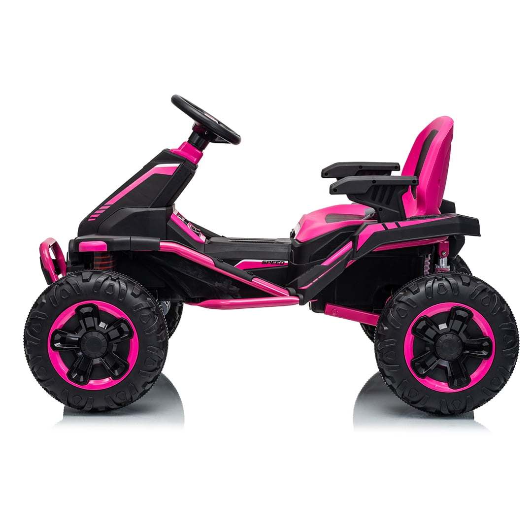 VIBESPARK 36V Ride on Toys for Big Kids Ages 6-12, 600W Ride on Cars up to 5.9 mph, Powerful 4 Wheeler Quad, Ride on ATV W/ Adjustable Seat, Ball-bearing Design, Power Display, Light Control, Green