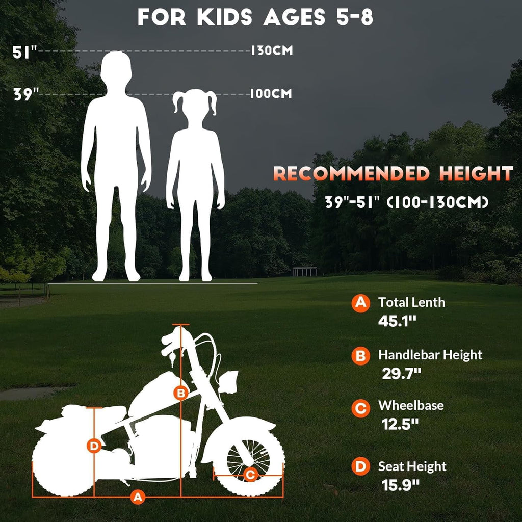 24V Electric Dirt Bike, 250W Motorized Motorcycle with LED Light, Leather Seat, 2 Speeds up to 14 MPH, Up to 60 Minutes Runtime,Green