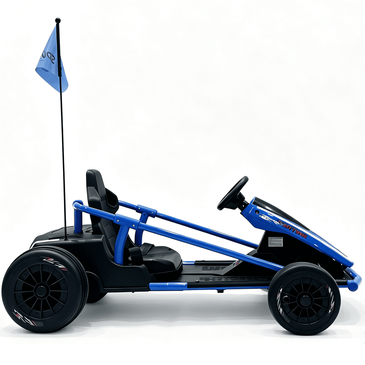 Sunnyfree 24 Volt Ride on Toys for Kids, 14Ah Electric Go Kart with Remote Control, 5–10 MPH, Drift Function, 2×200W Motors, Bluetooth Music, LED Lights, Seat Belt, Black