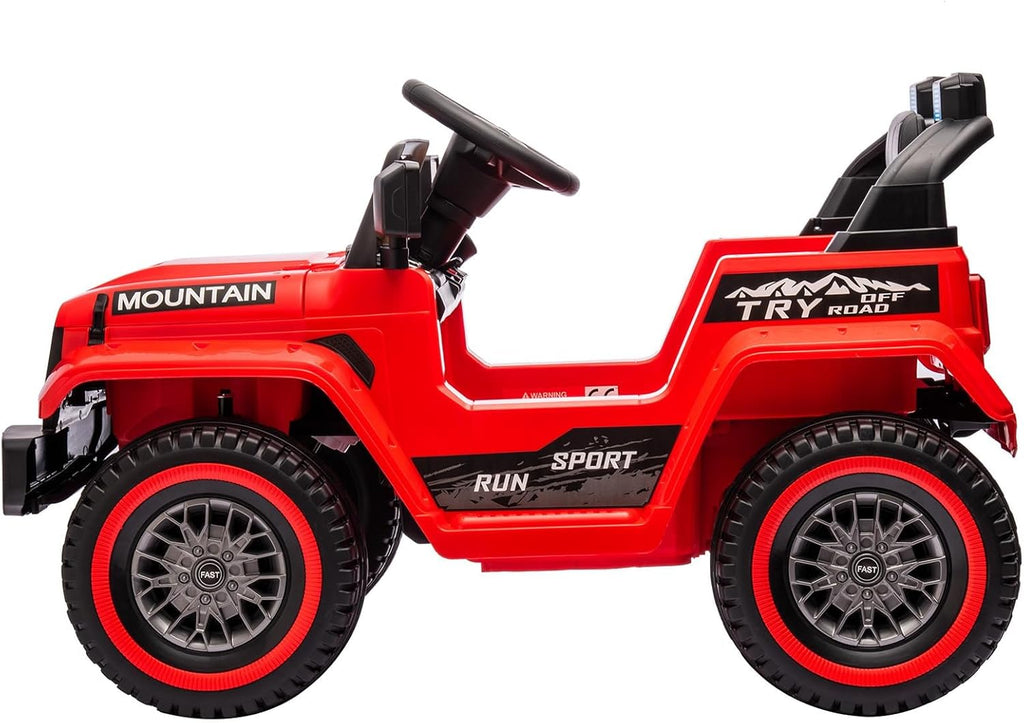 12V Ride-On Electric Car with Parent Remote Control, Dual 35W Motors, 3 Speeds, Spring Suspension, LED Lights, Music, Horn, 66 lbs
