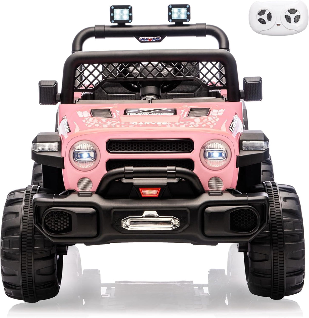 12V Electric Ride-On Truck, 4-Wheel Ride-On Car with Remote Control, 12V 7Ah Battery, Spring Suspension, LED Lights, Music, 66 Lbs