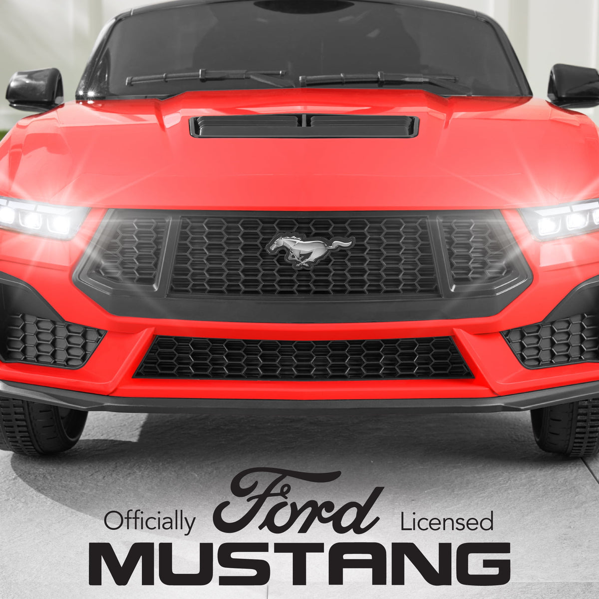 Best Choice Products Kids 12V Electric Ride-On Car Officially Licensed Ford Mustang w/ Remote, LED Lights - Red