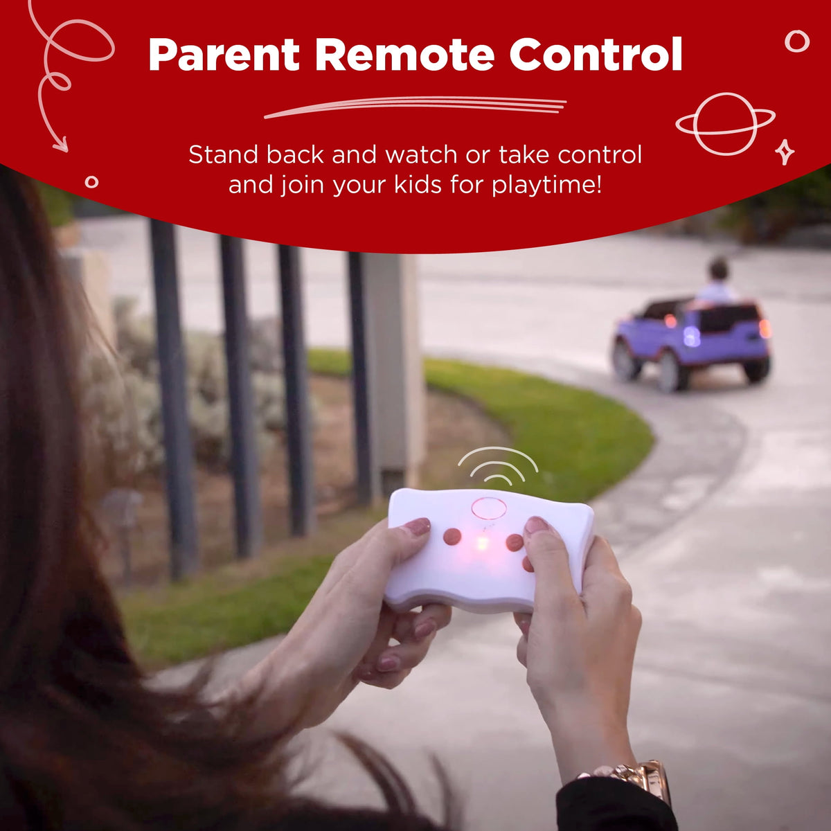 Best Choice Products 12V Kids Ride On Truck Car w/ Parent Remote Control, Spring Suspension, LED Lights - Hot Pink