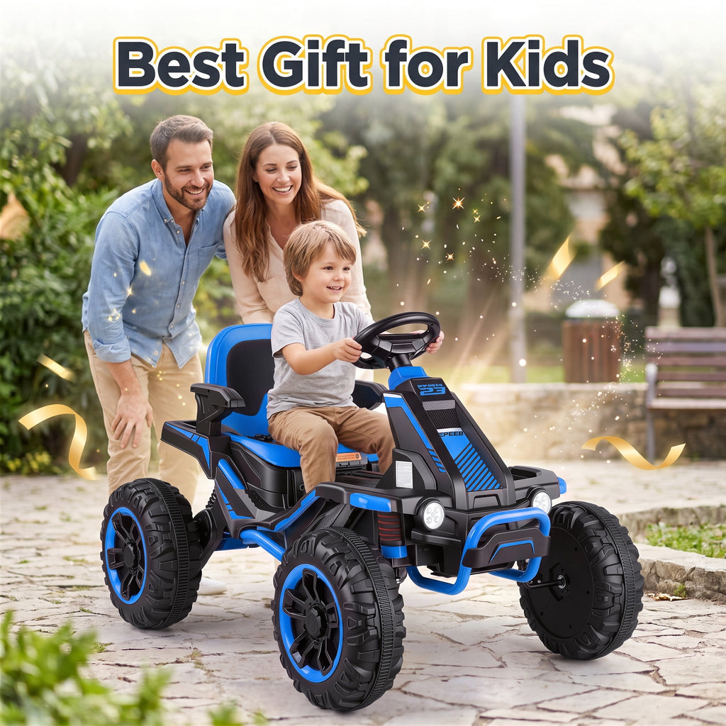 Funcid 36V Ride on Car for Kids, 4 Wheeler Electric Car with 600W Motors, Ride on Toy for Big Kids, Electric ATV with Spring Suspension, Bluetooth, Music, LED Lights, Pink