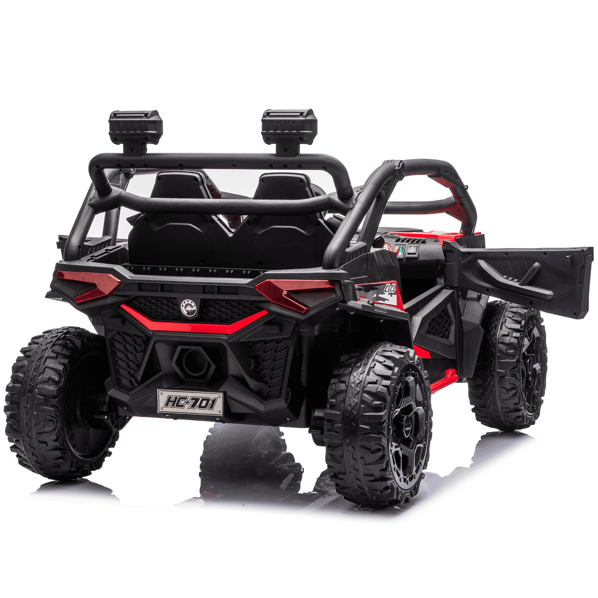 Sunnyfree 24 Volt Ride on Toys for Kids, 4WD 2 Seater Electric UTV Ride on Car with 800W Powerful Motors, Remote Control, Power Car Wheels, Four-Wheel Suspension, Bluetooth Music, LED Lights, Black