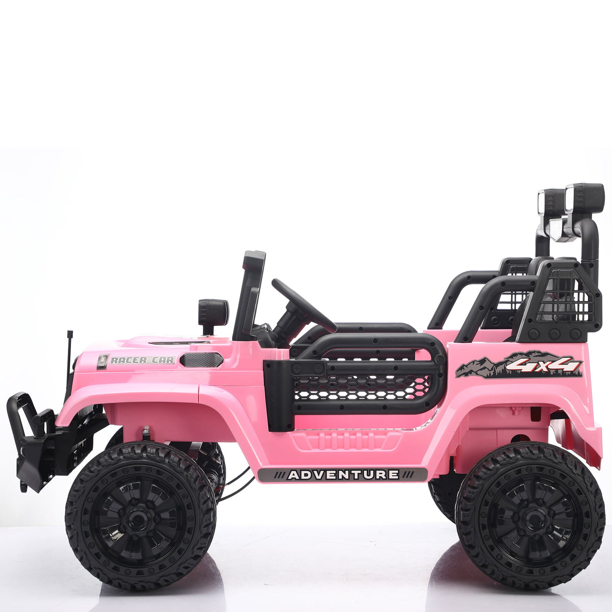 Funride 24V 2 Seater Ride On Toys with Remote Control, Kids Ride on Truck Car 800W Moter Power 4-Wheeler Suspension, 3 Speeds, Bluetooth Music, Pink